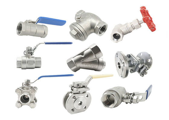 filo compatto sanitario del NPT della valvola a sfera di 304 316 ss con la guarnizione arrotolata a spirale