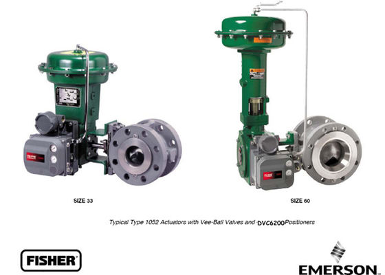 Fisher azionatore della valvola a diaframma di ritorno di 1052 primavere, azionatore rotatorio del diaframma